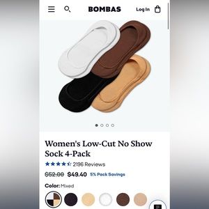 Bombas no-show socks - 4 pack